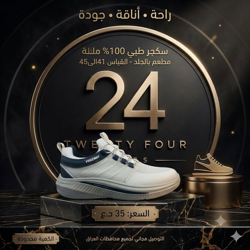 سكيجر طبي100% مريح جداً للقدم تقنية Memory Foam لراحة طوال اليوم
خفيف وعملي للمشي والدوام والطلعات خامة ممتازة وتصميم عصري فاخر بارد ومريح

💎 موديلات مميزة 
✅ ضمان الثقة والاستلام
فحص البضاعة مقابل المندوب قبل الاستلام
اذا الموديل او الكوالتي غير مطابق لا تستلم

عرض خاص لفترة محدودة 
السعر فقط: 35 الف فقط
🚚 توصيل مجاني إلى جميع محافظات العراق
⚠️ الكمية محدودة 

📸 شاهد الصور والاسعار بنفسك قبل الحجز
للطلب والحجز ارسال صورة المديل والقياس


**إذا كنت صاحب هذا الإعلان وتريد حذفه لأي سبب، رجاءا أرسل رسالة إلى الدعم الفني**
