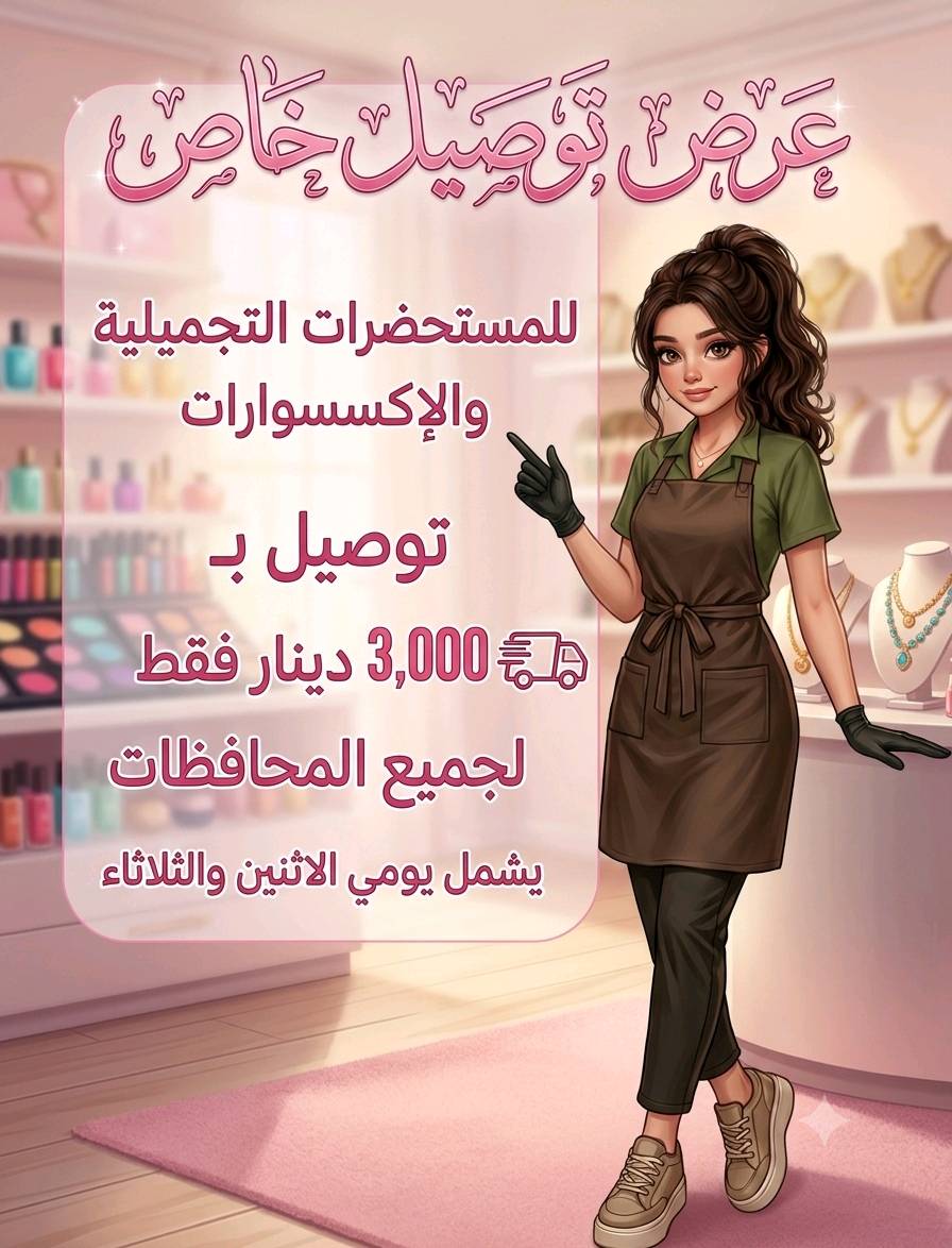 منتجات ومكياج عنايه 
تخفيضات 🔥
الكميه محدوده
سارعوا الان بالحجز قبل نفاذ الكمية 
@إشارة #لجميع
#محافظات #العراق 
👈🏻💌اي استفسار او الحجز👇🏻
 👈🏻***********
