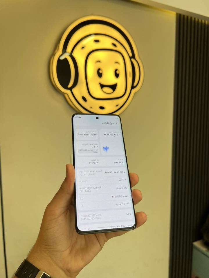 HONOR x9b🖤
بسعر 275 الف فقط 😍

الذاكرة 256GB

الرام 12GB+8GB=20GB

المعالج Snapdragon 6 Gen 1

البطارية 5800mAh

شاشة منحنية 

بصمة بالشاشة 

تردد الشاشة 120HZ

جهاز كلش حلو ونظيف ❤️‍🔥

المكان موصل 
حي الميثاق 

للاستفسار 

***********
