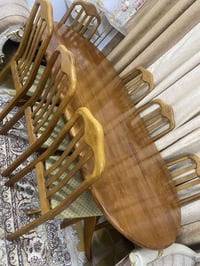 ميز طعام ماليزي خشب زان اصلي  مشتري من ٢٠١٠  مضموم غير مستخدم  ٧ كراسي...