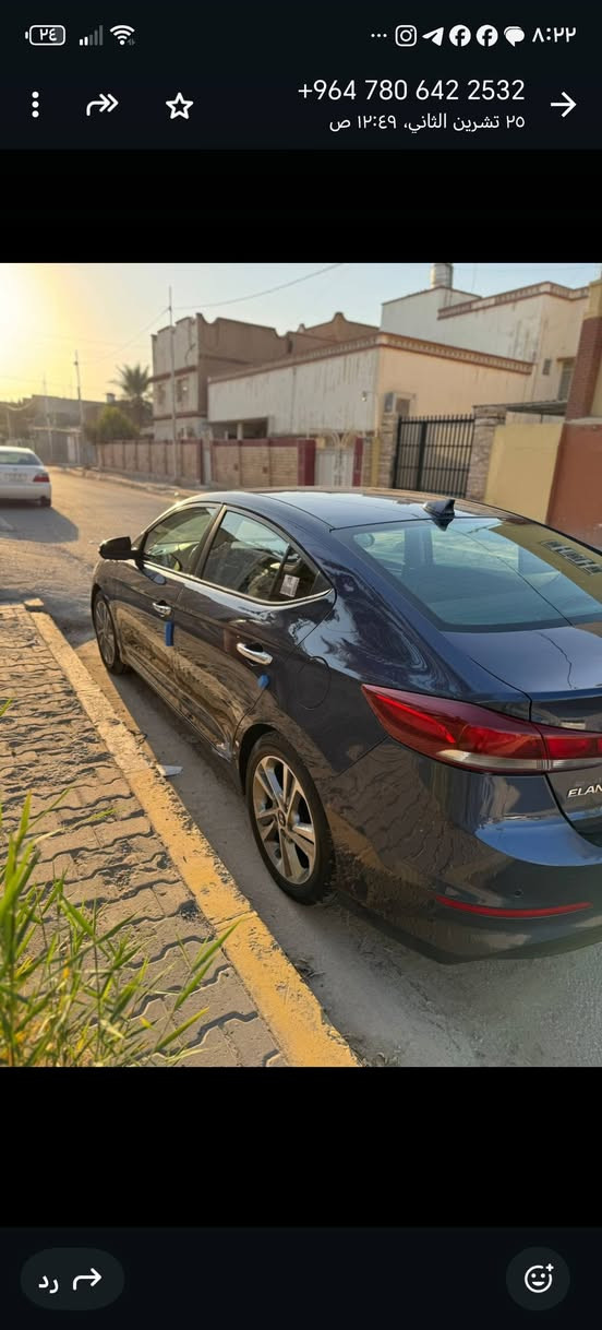 السلام عليكم
النترا 2017 
وارد امريكي
محرك 2.0 دوش
ويل 17
رادار امامي
رادار خلفي
نقاط عمياء
فول تحكمات ستيرن
تحديد مسار
سياقة ذاتيه
مقاعد تدفئه
شاشه جبيرة
عدادات ديجيتل
وباقي مواصفات الالنترا المعروفة
رقم اربيل تريد تحويل تريد وكالة السعر 115 وبيها مجال
للأستفسار***********
    حادث جاملغ وبنيد
بدون دوخل
