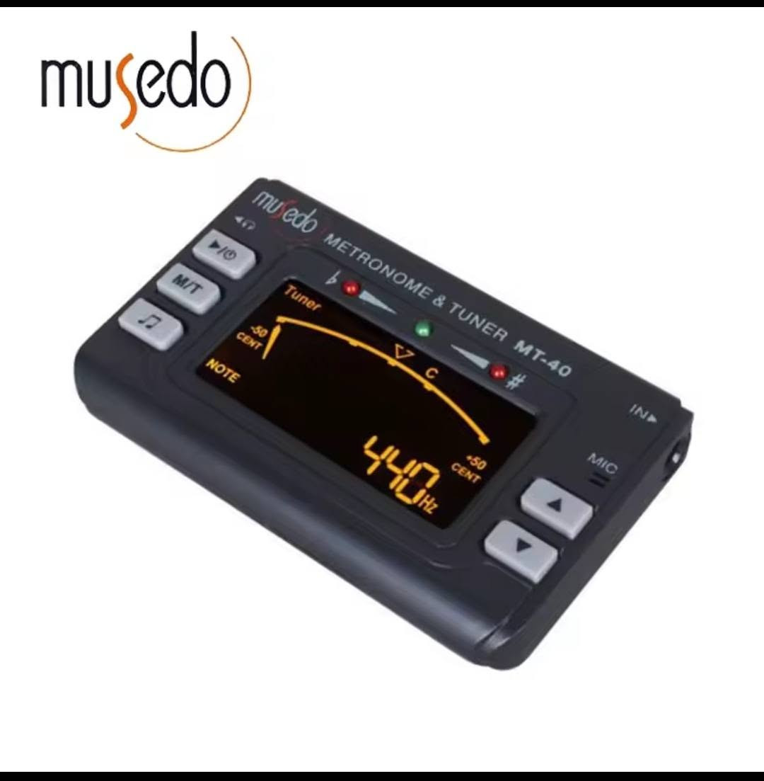 🎸 اضبط إيقاعك واعزف بنغمة مثالية مع Musedo MT-40! 🎻
​لكل عازف يبحث عن الدقة والاحترافية، جهاز Musedo MT-40 Metro-Tuner هو شريكك المثالي في كل تمرين وعرض مباشر. يجمع هذا الجهاز الذكي بين دوزان الآلات (Tuner) وضابط الإيقاع (Metronome) في تصميم واحد مدمج وسهل الاستخدام.
​✨ أبرز مميزات ومواصفات الجهاز:
​3 في 1 (جهاز متعدد الوظائف): يحتوي على دوزان (Tuner)، ومترونوم (Metronome)، ومولد نغمات (Tone Generator).
​دعم شامل للآلات الموسيقية: مصمم خصيصاً لـ:
​الكروماتيك (Chromatic)
​الغيتار (Guitar)
​الباص غيتار (Bass)
​الكمان (Violin)
​اليوكوليلي (Ukulele)
​دقة عالية وشاشة واضحة: شاشة LCD رقمية كبيرة ومضاءة بوضوح تعرض المؤشر الرقمي والنوتة لتسهيل القراءة حتى في الإضاءة الضعيفة.
​خيارات استقبال الصوت: يحتوي على ميكروفون داخلي مدمج (MIC) لقط الصوت الهوائي، بالإضافة إلى مدخل إدخال مباشر (IN) للآلات الكهربائية.
​مترونوم مرن: يساعدك على ضبط الإيقاع والسرعة (Tempo) بدقة متناهية لتطوير مهارات العزف والوقت لديك.
​تصميم عملي وخفيف: حجم مدمج وخفيف الوزن يسهل حمله في حقيبة الآلة الموسيقية إلى أي مكان


**إذا كنت صاحب هذا الإعلان وتريد حذفه لأي سبب، رجاءا أرسل رسالة إلى الدعم الفني**