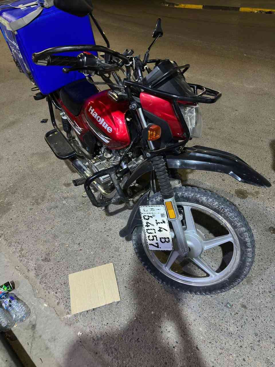 السلام عليكم دراجه هاوجي رقم وسنويه بأسمي دراجه بعدهه بوضع البلاد ***********
