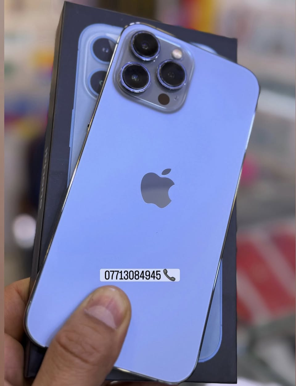 ايفون 13 برو ماكس نموذج M  اصلي اقوى ذاكره 512 نص تيره
بطاريه 92 بلاد نضافه 💯💯 شخط واحد مابي جهاز لا مفتوح ولا مصلح ضمان وين ميعجبك افحص على حاسبه كله نورمال وتر بروف الون مميز ملحقات كامله السعر 735 الف 
العنوان بغداد البياع شارع عشرين 
 🟦🟦 متوفر اقساط على مصرف الرافدين فقط 👉 
هاتف *********** 📞📞
هاتف ***********📞📞
