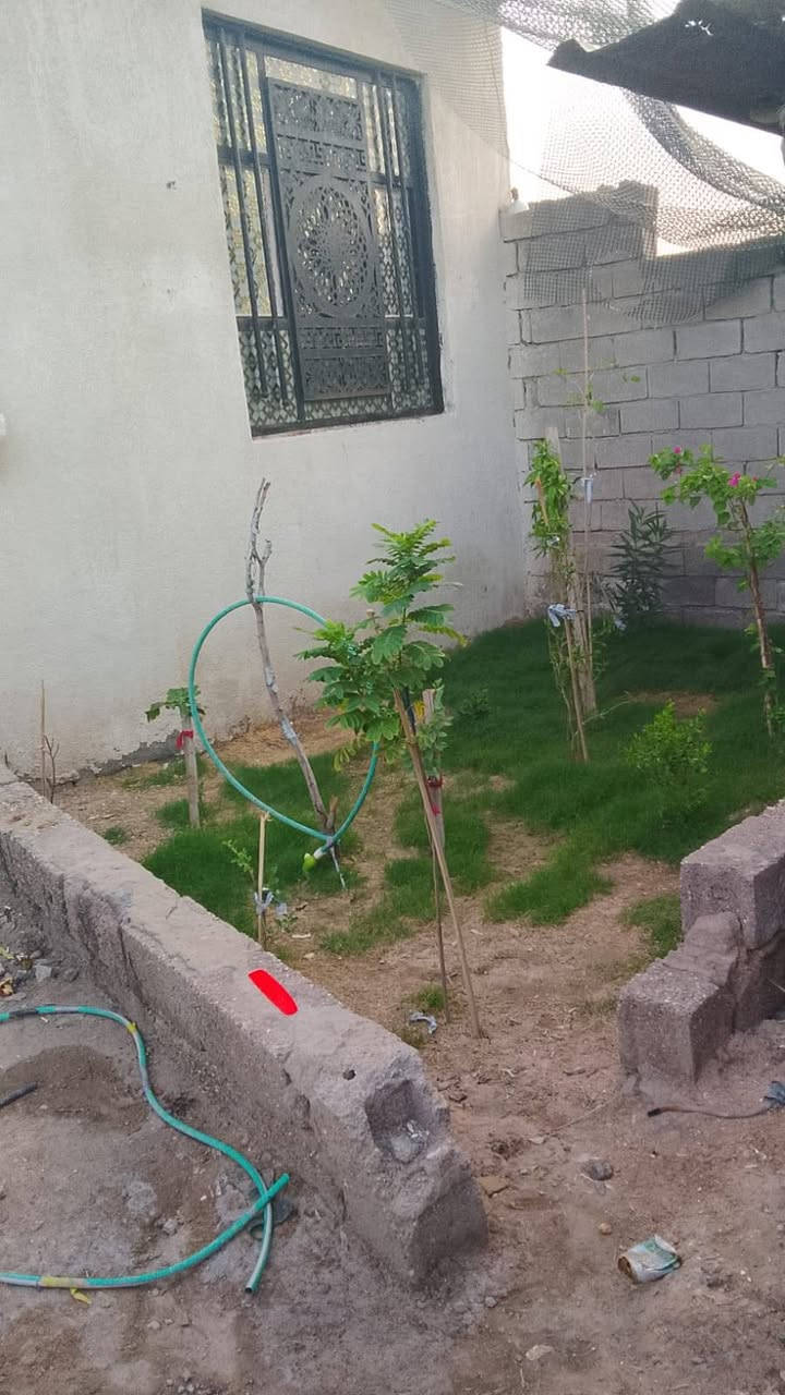 بسم الله الرحمن الرحيم دارللبيع مساحه ميتين زراعي قرفتين وصاله وحمامات عدد2 واستقبال ومطبخ ومناور وطرمه وحديقه العنوان ابي الخصيب حي العسكري***********
