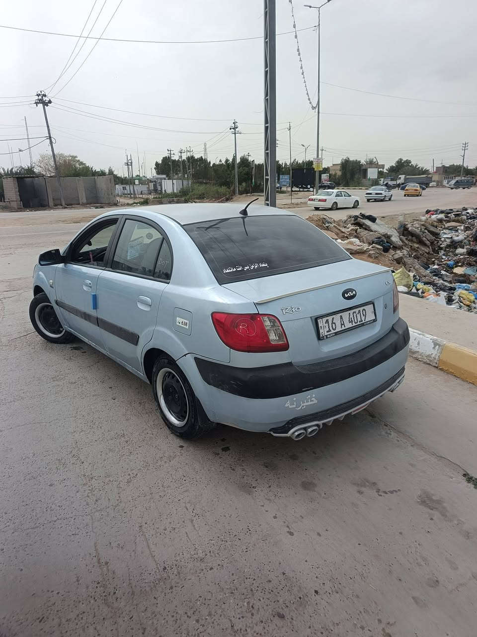 للبيع كيا ريو موديل 2006 وارد أمريكي بيع أو مراوس
سيارة مكينه وكير أوتو وحداديه وتخم تاير وكهربائيات كفاله 
مكينه 1600 شرط لابخار ولاتنقيص سيارة شاشه كامرا جاهزه ورقم قادسيه مميز دولي شرط مداور بيها جاملغ امامي وصبغ( حزام )مكانها نجف كوفه السعر ٧٢ بيها مجال قليل ***********
