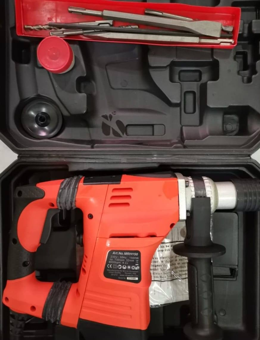 من رخصة الآدمن المحترم
يتوفر دريل همر درجة أولى 1500 واط حقيقي
السعر 75 ألف 
التوصيل مجاني لكل محافظات العراق
للحجز: واتساب ***********
