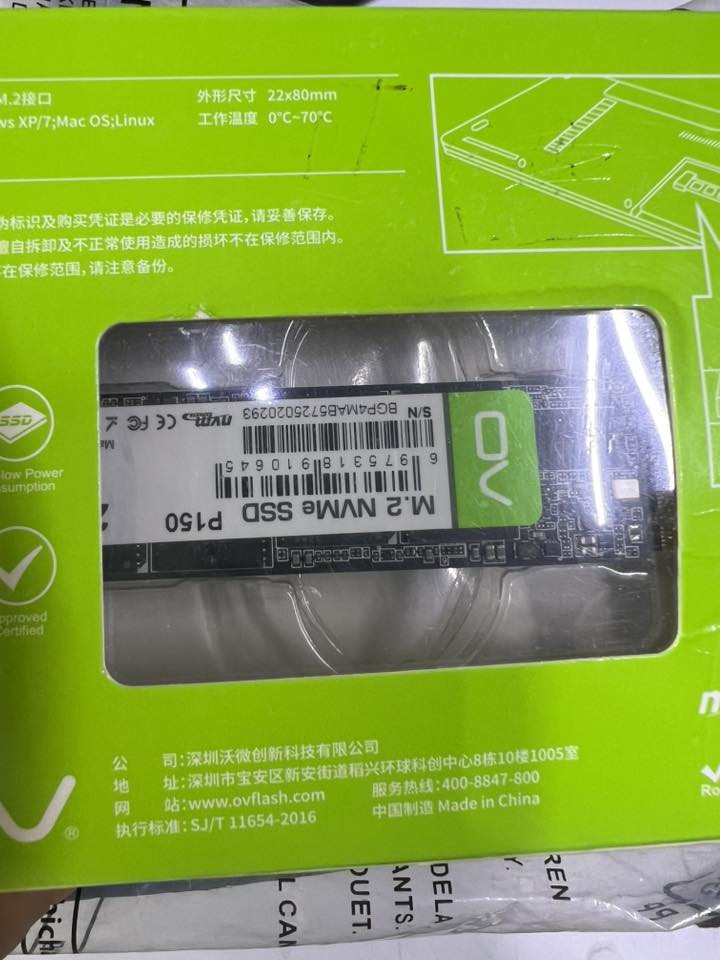 للبيع: هارد ميموري M.2 NVMe SSD P150 (جديد)
🚀 المواصفات العالية وسرعة فائقة للكمبيوتر واللاب توب!
• النوع: M.2 NVMe SSD (P150)
• السعة: 256 جيجابايت (256GB)
• الحجم والأبعاد: 22x80mm
• الحالة: جديد تماماً (جديد في الكرتونة)
• المميزات: استهلاك طاقة منخفض وأداء سريع ومستقر.
💵 السعر: 30,000 دينار عراقي 
📍 الموقع: أربيل


**إذا كنت صاحب هذا الإعلان وتريد حذفه لأي سبب، رجاءا أرسل رسالة إلى الدعم الفني**