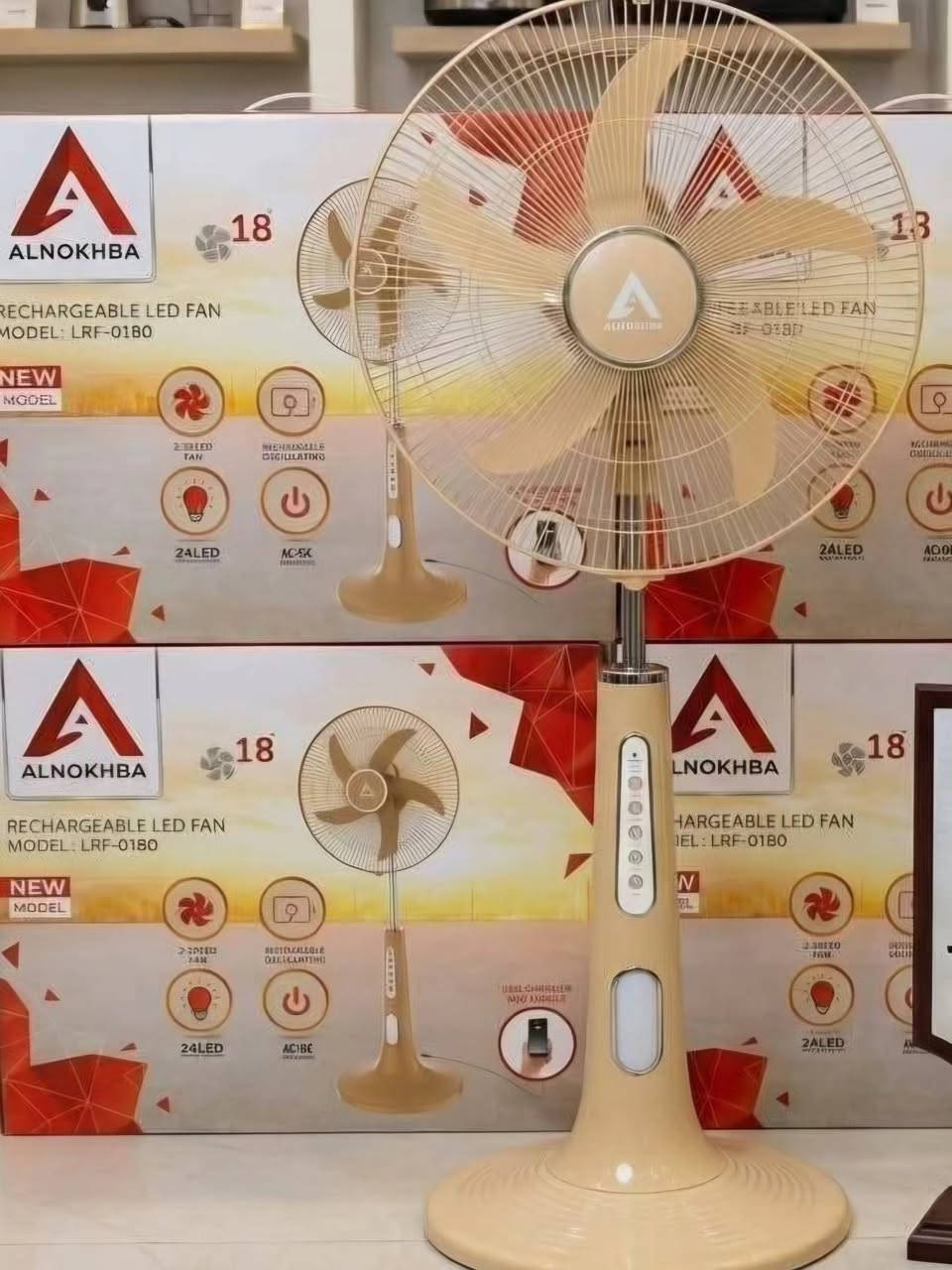 🎗🎗توفرت لدينا مروحة شحن ماركة النخبة🎗🎗
🔋🔌تعمل بل شحن والكهرباء 
📏قياس 18انج
🔌منفذ USBلشحن الهواتف المحمولة
💡إضاءة LED
🌀دوران توزيع الهواء
✨️تأتي بسرعتين المروحه

⬅️تجدونها في #مودرن #هاوس #للاجهزة #الكهربائية #المنزلية
💴باسعار مناسبة والبيع بالنقد والتقسيط المريح 💵

🧲 للحجز والاستفسار الاتصال على الرقم او مراسلة الصفحة 
*********** واتساب 

📍موقعنا /الديوانية /الجلبية/مجاور جامع الإمام محمد الباقر عليه السلام
