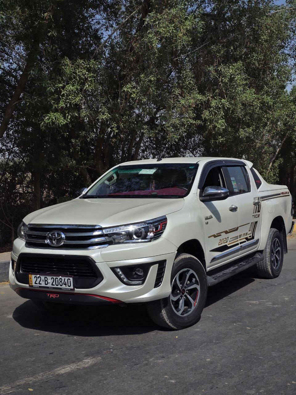 سلام عليكم
هايلوكس 2020
محرك نضيف 4000
 V6 بصمه
 السياره غنيه عن التعريف
مكان السياره نجف 
ضربتها موجوده بل سونار 
سعر السياره بلاش 
$260
للستفسار ***********
