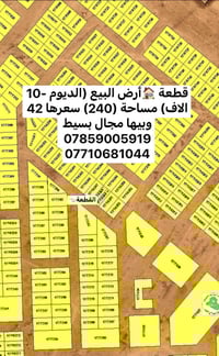 الديوم • قطعة أرض • ٢٤٠م