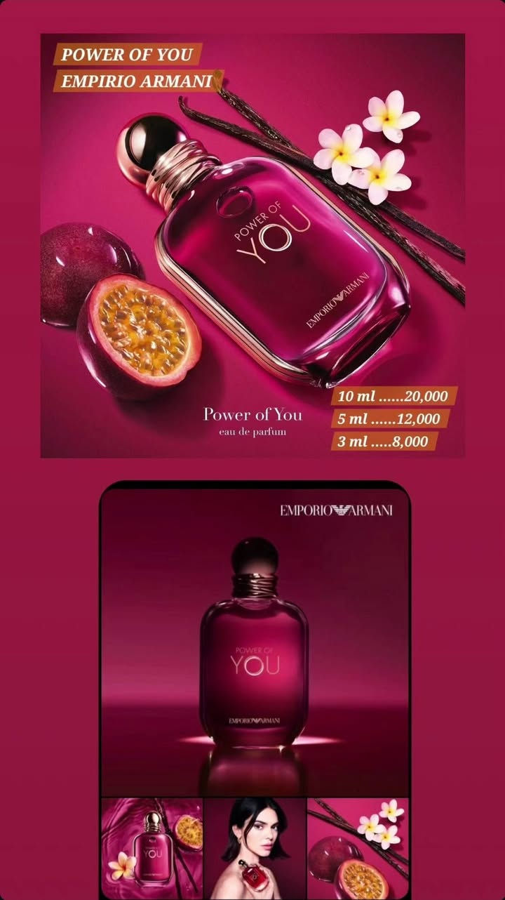 Power of You من Empireo Armani

احدث اصدارات ارماني لسنة 2026 للخط النسائي
حيث:
افتتاحية العطر تبدأ بانفجار منعش ومثير من الباشن فروت 🍈
رائحة استوائية ناعمة تعطي إحساس بالحيوية والجاذبية ، ومعها لمسات حمضية خفيفة تضيف انتعاش جميل ومتوازن.
بعدها ،
في قلب العطر تظهر النفحات الزهرية والفاكهية بشكل أنيق، لتعطي نعومة جذابة وطابع عصري قريب للذوق الأنثوي الراقي 
أما القاعدة :
فتأتي دافئة بكريمة الفانيلا والمسك والأخشاب الناعمة، حتى تترك أثر مخملي جذاب وثابت على الجلد.

عطر يوازن بين الانتعاش والحلاوة بطريقة مميزة… وحضور الباشن فروت فيه هو السر الحقيقي وراء جاذبيته اللافتة 🔥

ولتنسون اتابعونه على صفحة الانستا
حيث المراجعة الكاملة والتفصيلية 
Eaude_perfumes


**إذا كنت صاحب هذا الإعلان وتريد حذفه لأي سبب، رجاءا أرسل رسالة إلى الدعم الفني**
