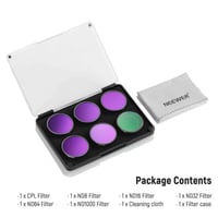 فلاتر كامرة اكشن 4 و 5 فقط dji action 4 5 pro filter بكج متكون من 6 قط...