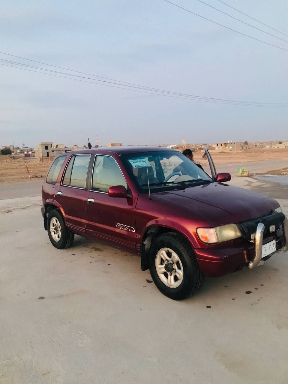 السلام عليكم سياره كيه اسبورتج موديل 1993
محرك شرط كير شرط صدر نص عمر
تواير اربعه جدد مصبوغه عام جماليه بل حادث داخل وخارج نضيف سياره كاعده
 معامله ماشي بيه حته هزه داخله شرط التحويل غرمات صفرت
السعر 45وبيه مجال شي قليل البيع نقد فقط
مكاني جنوب الموصل ناحية الشورة
االاستفسار ***********
