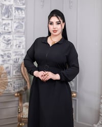 فستان • سواد فاحم • فري سايز ١١٠ كيلو