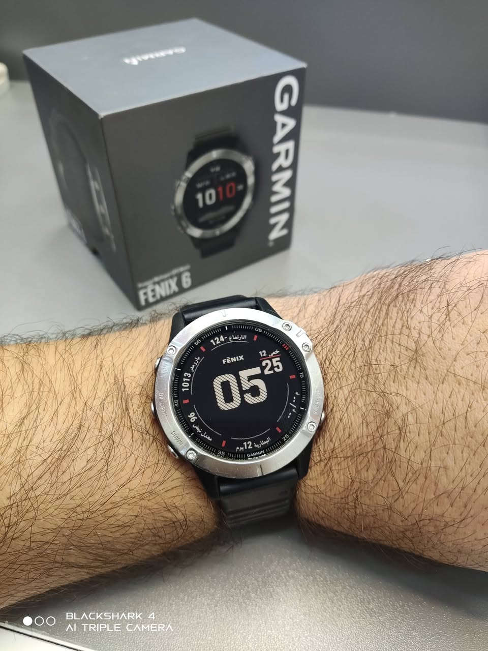 garmin fenix 6 
نضافة 90 بلميه 

حجم 47 mm

شحن 13 يوم ملحقات كاملة 

السعر 325 للاستفسار ***********
