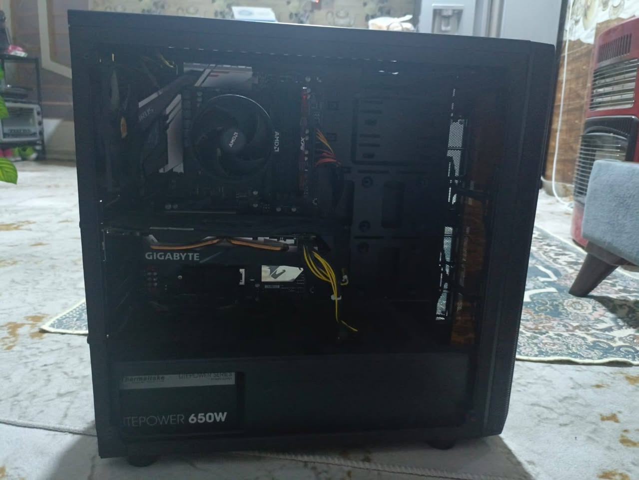 RAM8:XPG GAMMIX D30
DDR4
سرعة 3600
---------------------------------------
كرت شاشة: NVIDIA GeForce RTX 2060 SUPER
---------------------------------------
مذر بورد:B450 AORUS PRO
----------_--------------------------
Power:LITEPOWER 650W
------_-----------_-------------------
مروحة سحب الهواء : Thermaltake
مروحة معالج:مروحة AMD تأتي مجانآ مع معالجات
------------------------------------
نوع كيس : Thermaltake
معالج:AMD Ryzen.

جهاز نضيف مواصفاته فول السعر ٦٠٠ بي مجال لشراي مكان النجف الاستفسار ع خاص


**إذا كنت صاحب هذا الإعلان وتريد حذفه لأي سبب، رجاءا أرسل رسالة إلى الدعم الفني**