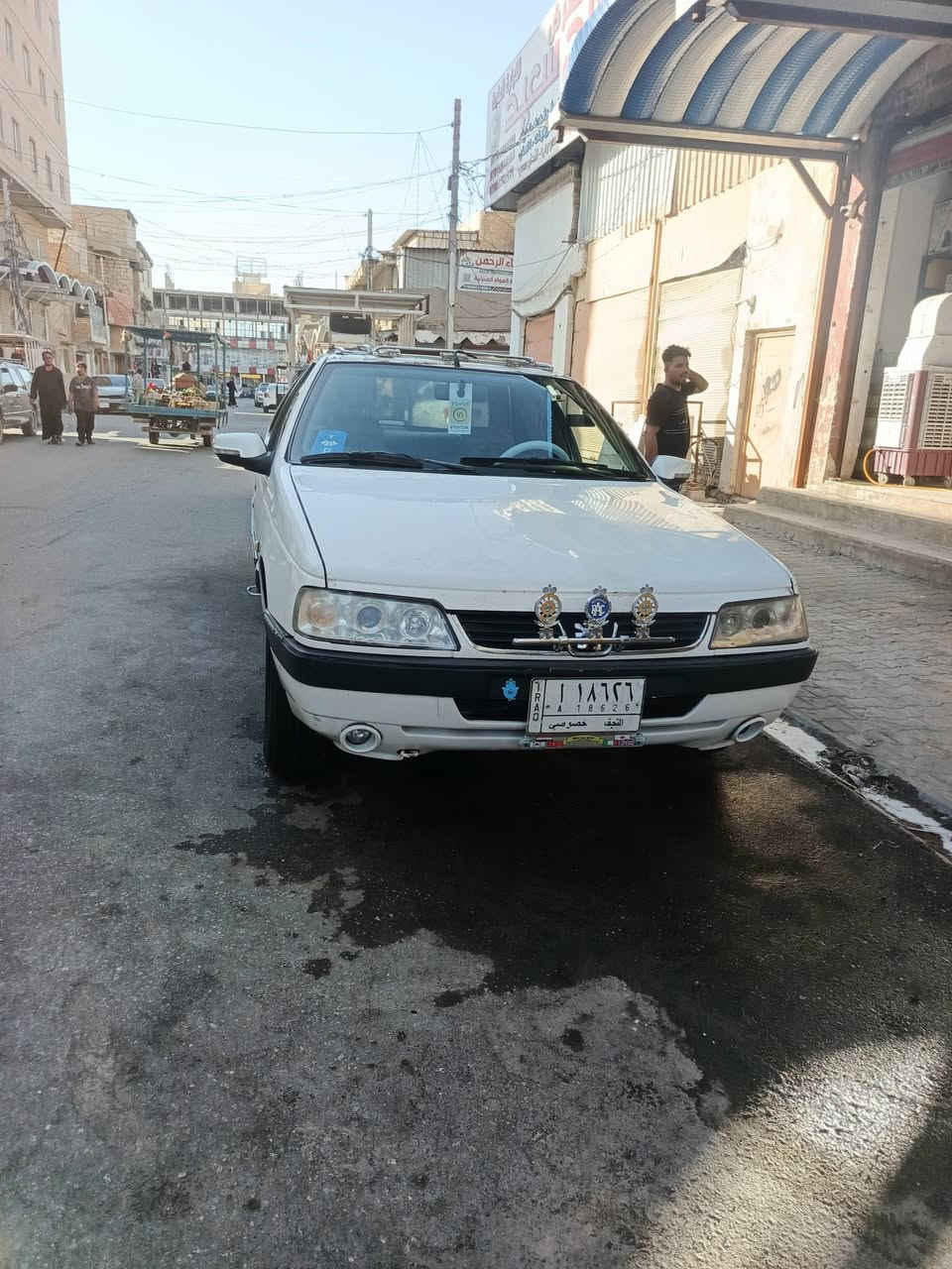سلام عليكم البيع بيجو 405 
مديل 2013 كير مكينه حداديه 
تبريد كله جديد بيها جوملغ خلفي مصبوغ 
بدون دواخل راقم نجف مداور 
***********
مكان نجف ام عباسيات

