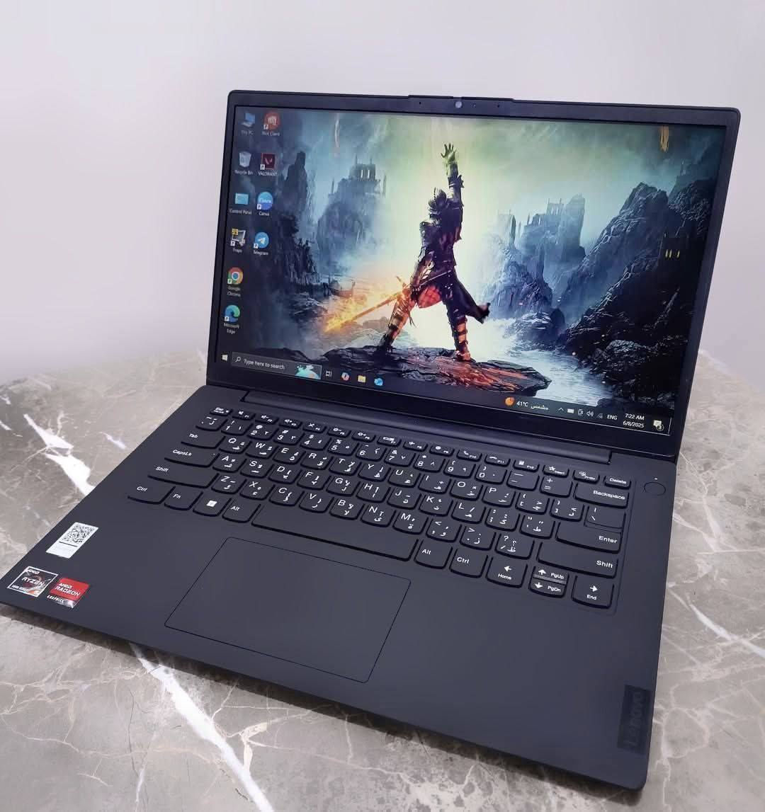 Lenovo K14 
Ryzen 5 5600U
AMD RADEON VEGA 7 - 4GB
12 GB RAM DDR4
256GB SSD M.2
14.1 INCH FHD SCREEN 
مناسب لكلشي تقريبا ✅(العاب و تصفح و دراسة) 
السعر 350 الف تواصل خاص او رقم ***********
