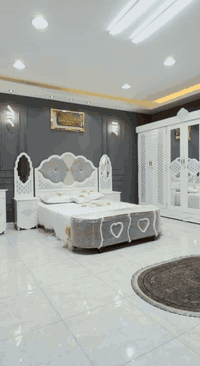 شركة ابو ايلين • غرف نجارة عراقية • سرير 200x160