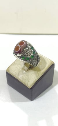 خاتم سليماني عينين • صياغة يدوية • قياس 24