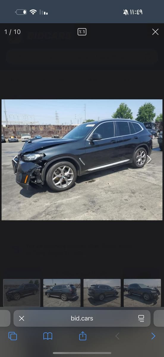 السلام عليكم بي ام       مديل22      x3حادث امامك واضح بنيد مغير نفس لون دعامية مالتهة بس تم تصليح  نقص ولف. حماوة فقط سيارة فول رقم بغداد تيربو  4 سلندر   مكان سيارة بغداد. المنصور  ***********
