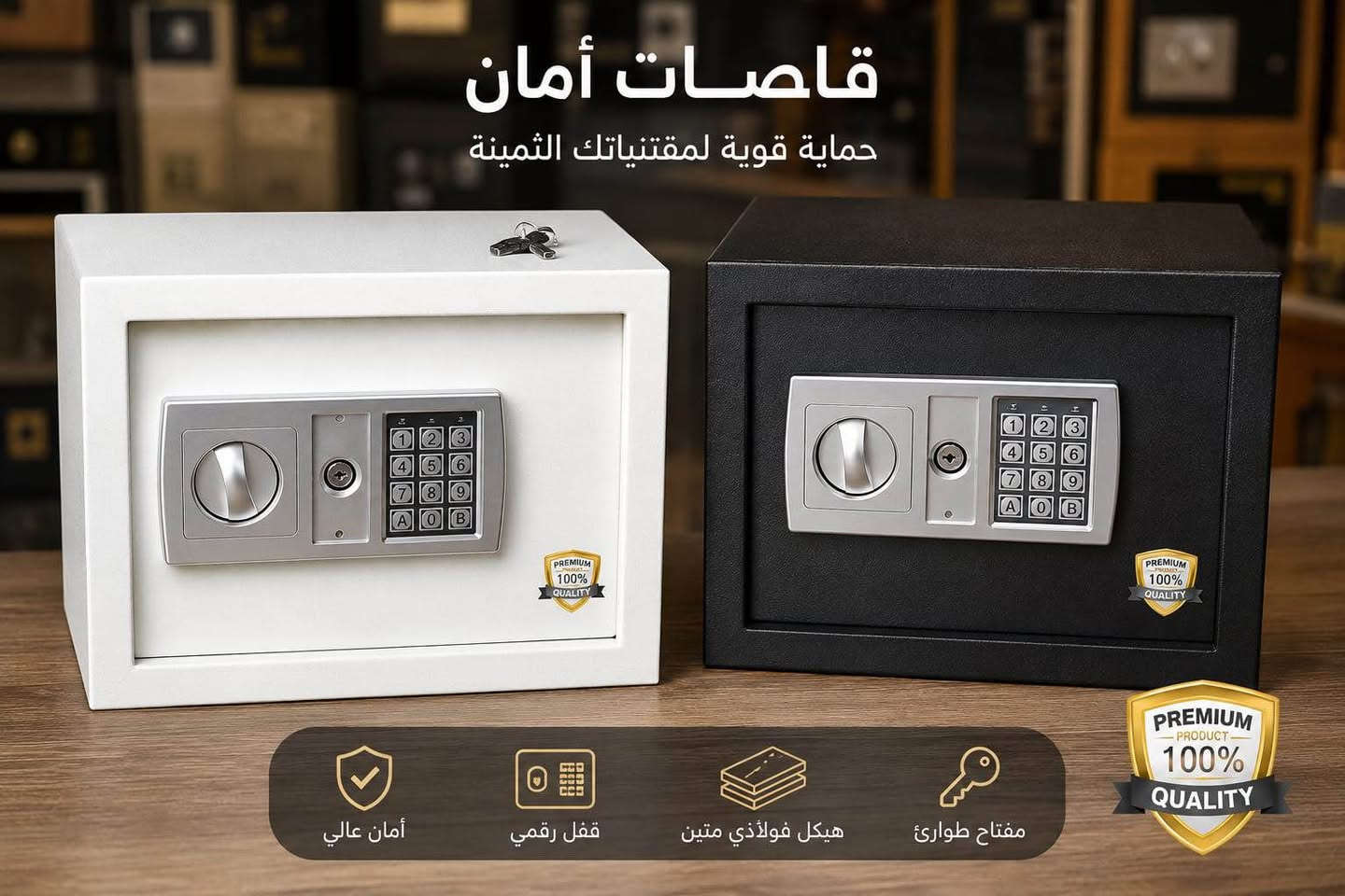 #عرض_ توصيل مجاني

قاصات بأحجام مختلفة 

ارتفاع ١٧ عرض ٢٣ وزن 3ك ٢ شفت رمز ومفتاح

—————————————————————————-

ارتفاع ٢٠ عرض ٣٠ عمق ٢٠ وزن 5ك تجي ٣ شفتات رمز ومفتاح

—————————————————————————-

ارتفاع ٢٥ عرض ٣٥ عمق ٢٥ وزن 6كيلو 3شفتات رمز ومفتاح مع ضمان 5 سنوات

—————————————————————————-

ارتفاع ٣٠ وعرض ٣٨ عمق ٣٠ وزن ١٠ كيلو ٣ شفتات رمز ومفتاح 

للحجز او الاستفسار التواصل خاص او عن طريق الرقم واتساب *********** النجف, العراق
