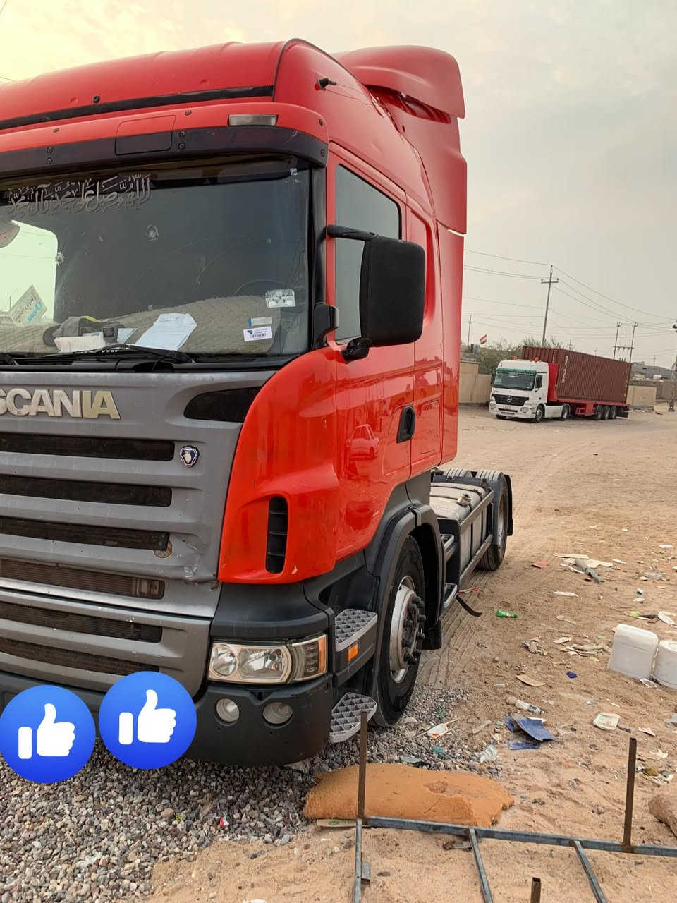 السلام عليكم سكانيا 2005 راس وعربانه تخم تاير مكينه كير شاصي مكفول سنويه ل28 شرط مدار ثلاث لوحات ***********
