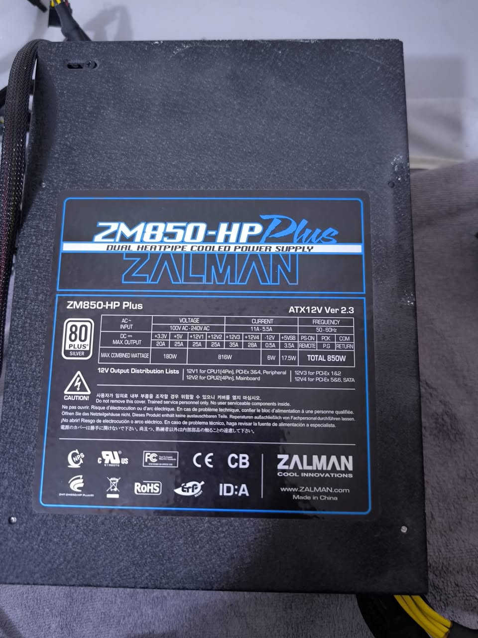 السلام عليكم
باور سبلاي
850W
ماركة Zalman
80 Plus 
Silver
وايراتة كاملة
السعر 80
يوجد توصيل لجميع المحافظات ب5


**إذا كنت صاحب هذا الإعلان وتريد حذفه لأي سبب، رجاءا أرسل رسالة إلى الدعم الفني**