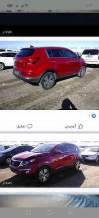 كيا سبورتاج EX موديل 2015 حادثهه مثل ما موضوح بالصور فول مواصفات محرك ...