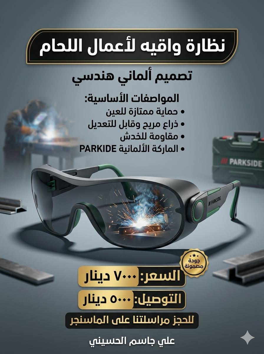 تجهبزات السلامه المهنيه والمنزليه


**إذا كنت صاحب هذا الإعلان وتريد حذفه لأي سبب، رجاءا أرسل رسالة إلى الدعم الفني**