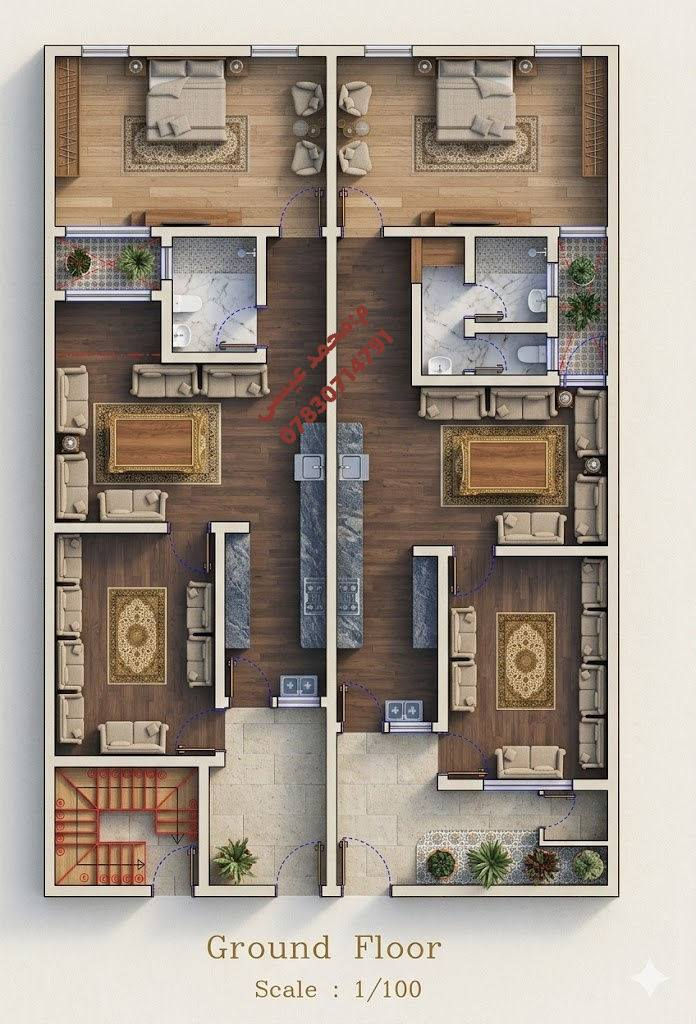 واجهة 13.5 نظام الشقق 
4 شقق على طابقين
خصوصية تامة
مساحات كبيرة
***********
