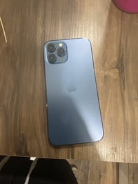 ايفون 12برو ماكس ذ256 ب76 بلادي مبدل فقط شاشه كارتونه موجوده سعر375 ات...