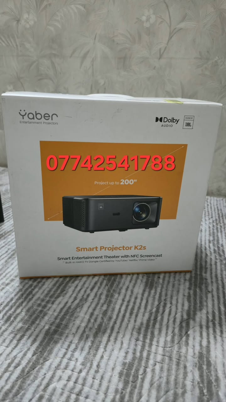 الداتا شو  Yaber  k2s
اقوى جهاز اندرويد دقه عاليه 4k 
دقه 1080 يدعم 4k

سمارت نظام  اندرويد  12
يدعم تطبيق نت فلكس
صوت 20 واط من JBL مع دعم تقنية Dolby Audio
اوتو فوكس تلقائي
تصحيح الانحراف أوتوماتيكي
المعالج رباعي النوة مع اداة سريع وسلسل في التحكم
المحتويات
 2 ريمونت
دنكل خارجي اندرويد مفصول مع الجهاز

للحجر واتس اب

***********
