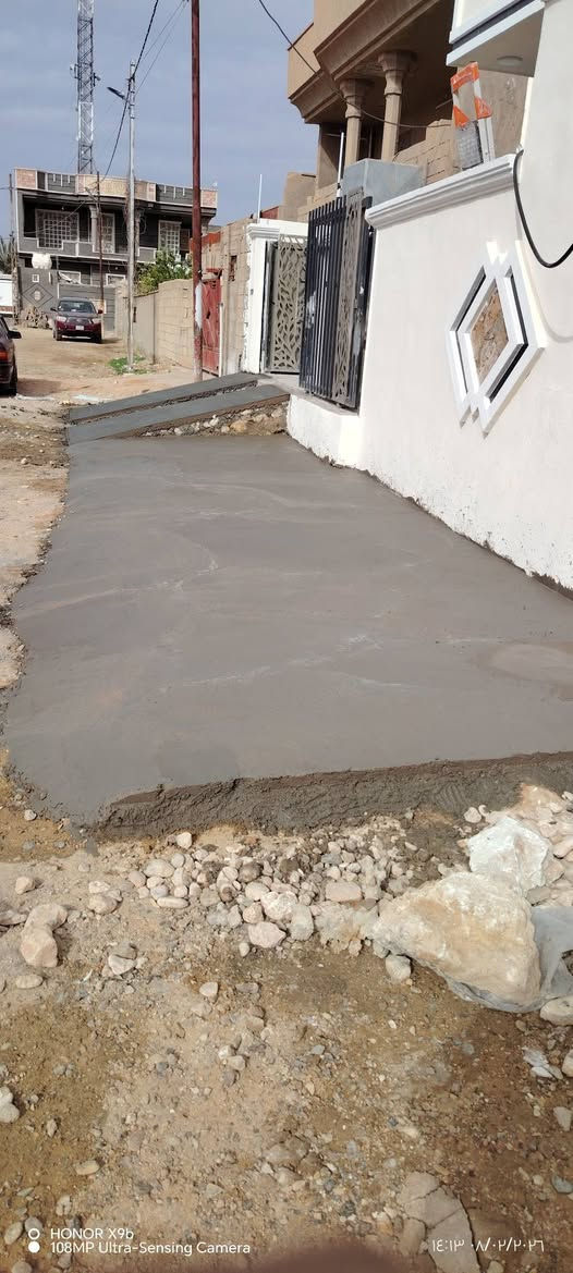 بِسْمِ اللَّهِ الرَّحْمَنِ الرَّحِيمِ
كادر عمل متكامل كش ورصف وصب ناعم وخشن وتفليش وحفر اساس 
***********
