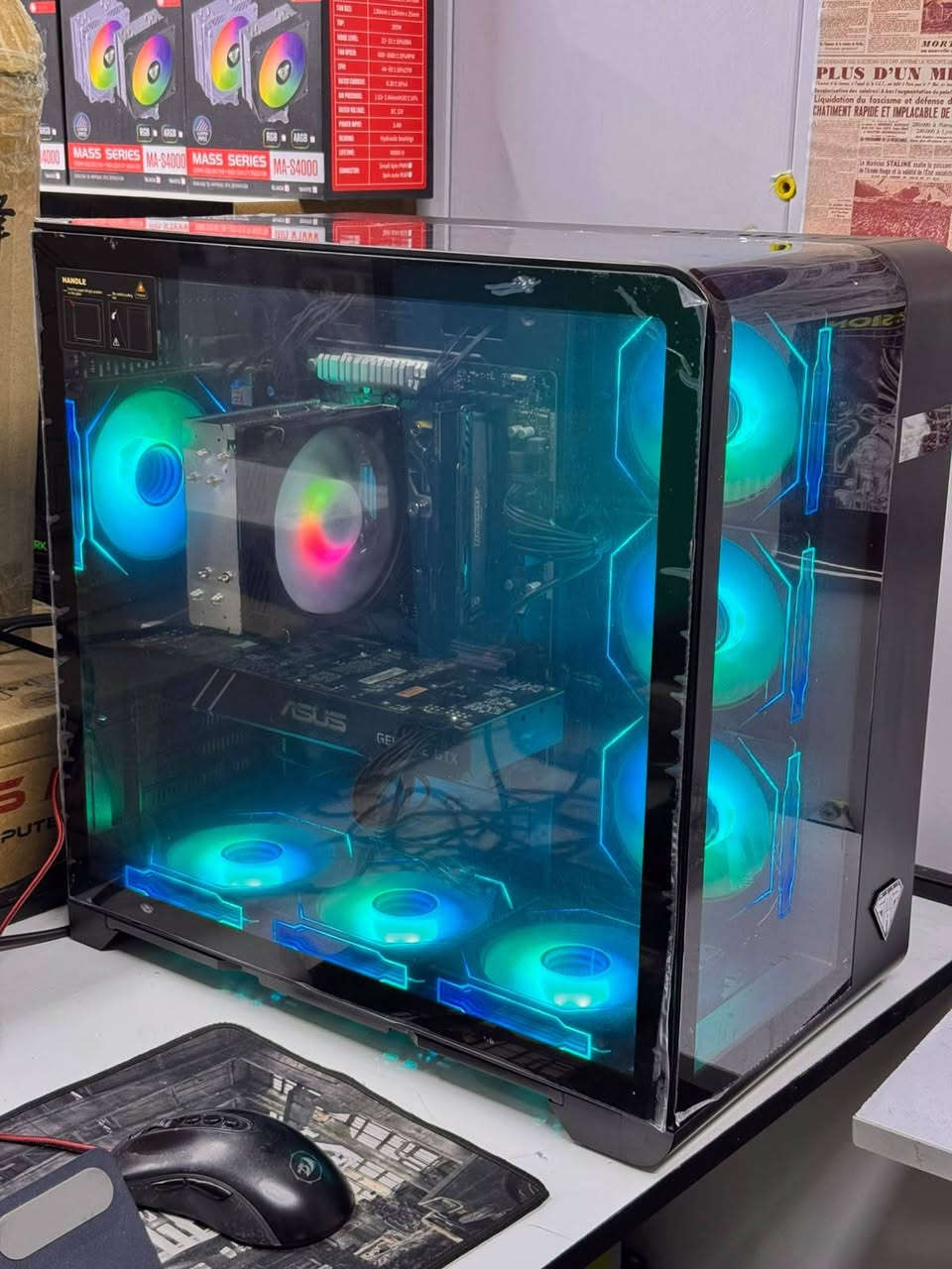 السلام عليكم 💙

توفرت 3 تجميعات ⚡️

تجميعة رقم 1 💚 :

I5 10400F
Rtx 3060 12GB Asus RGB
M.B : H410
Ram 16GB DDR4
SSD 512GB 
PSU 600W
Case Gamdais Arura + 4Fans RGB
شكل وجمالية واداء وكارت 12GB 
كل هذا السعر ب800 ألف 🌌

تجميعة رقم 2 💜 : 

CPU : R5 3600
6Cores / 12Thread
Cooler Mass 120ML RGB
RAM 16GB DDR4 3200MHZ
M.B B450 4-Slot WIFI 
GPU : GTX 1080 TI 11GB Asus
Storage : SSD 256GB + HDD 1TB
PSU 650W 80% Plus 
Case Black Mass +7Fans RGB
تجميعة كلش حلوة وكيس عملاق وتهويته ممتازة ورجب

السعر 760 ألف 🌌🚀💚

تجميعة رقم 3 ترتيبات حلوة ❤️‍🔥 : 

 CPU : I5 9400F
Cooler 90ML RGB
M.B : H310 Gigabyte 
GPU : RTX 2060 6GB 2Fans جديد
Storage : M.2 SSD 256
RAM 16GB DDR4 
PSU 500W Gamdias 
CASE Gamdias Arura + 4Fans RGB
كارت جديد تجميعة حلوة مرتبة

السعر 640 ألف فقط ⚡️🎉💙

مكاني موصل متوفر توصيل لجميع المحافظات ❤️

للتواصل : ***********
