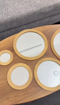 سيت مرايا ٥ قطع • ذهبي • قطر ٣٦ سم