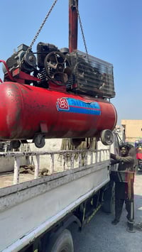 كمبريسر هواء إيطالي ٥٠٠ لتر دبل تاروسه ودبل ماطور ماطورها ٧ ونص حصان ل...