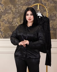سوت نسائي • ستان فرنسي مجكر • مقاسات L-XL-2XL