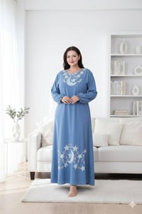 دشداشة نسائية • كشمير ايطالي • مقاسات 2XL-5XL