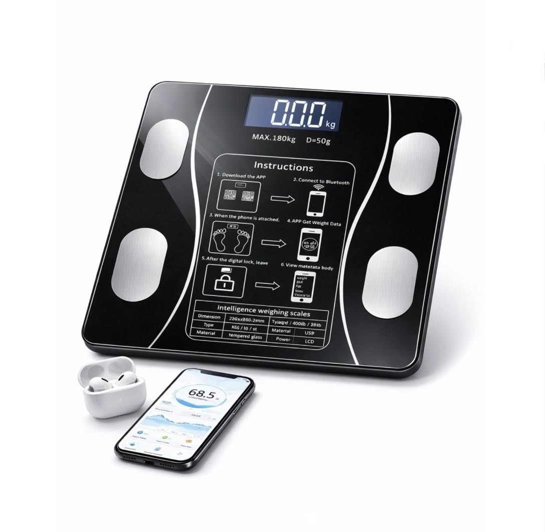⁨ ️✨ ميزان ذكي أنيق يقيس الوزن والدهون والسوائل بكل دقة!
يتصل بالتطبيق لتتبع جسمك مع مرور الوقت 📲

يدعم أكثر من مستخدم، شاشة رقمية مضيئة وزجاج آمن 🌟
أوزان من 0.2 لـ180 كغ، وحدة قياس قابلة للتغيير ⚡
تابع صحتك بسهولة ومرح!
بسعر18الف دينار فقط والتوصيل مجاني لكل انحاء العراق⁩


**إذا كنت صاحب هذا الإعلان وتريد حذفه لأي سبب، رجاءا أرسل رسالة إلى الدعم الفني**