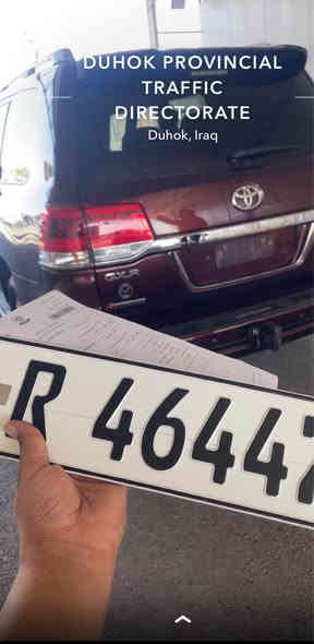 السلام عليكوم 
اني موعقب في مرور دهوك 
اي موعمال تريد من مرور 
اني اسويلك 
نفس يوم يخلاص معامله 
*********** سميل
