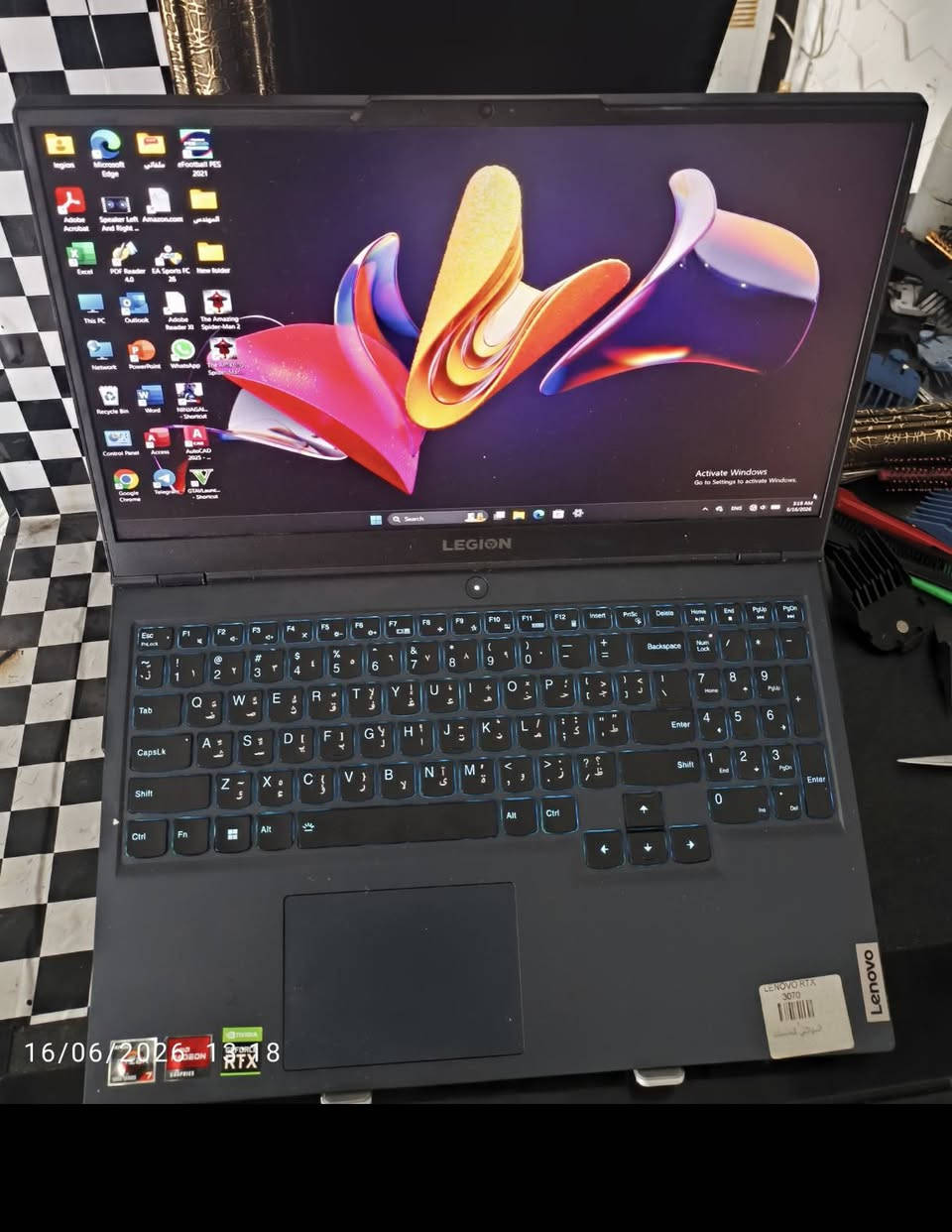 السلام عليكم ورحمة ..  عنواني البصرة ..لابتوب للبيع Lenovo Legion .. الشكل الجديد .. لابتوب مستعملة كلش قليل شتريته جديد من الشركة .. مال اللعاب فئة عالية جدا .. كيبورد ضوئي أكثر من لون
يوجد فيه FiFA 26 و Gta5 و pes21 و وسبايدمان و نينجا كذلك برامج هندسية اخر اصدار منزلة اوتوكاد 2025 وبرامج مايكروسوفت مواصفات الابتوب .. مع ملحقات جوستك ( يدات اللعاب ) عدد 2 وستان لابتوب الاصلي مع عدد منافذ كلش هواي يوجد منفذ HD ايضا
 Lenovo Ryzon 7 16G

1TB SSD
RTX 3070
15.6 حجم الشاشة سعر الابتوب ( مليوون ) الله شاهد لأن محتاج رايد ابيعة
رقم الهاتف : ***********
