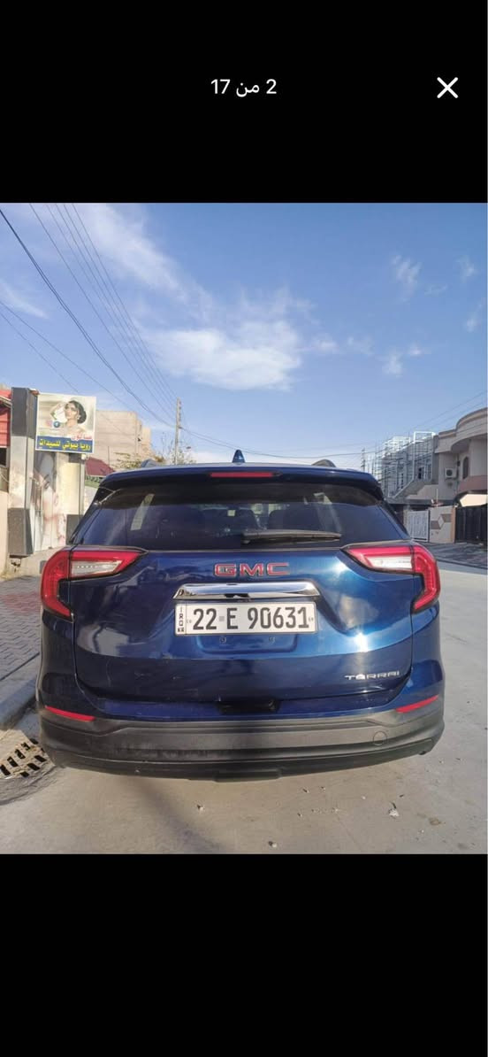 GMC تيران موديل (2022 )لون ازرق
رقم اربيل شرط التحويل
المحرك (4 سلندر ) (1500) تيربو T
الضرر :- السياره تبديل بنيد + الصندوق صبغ
السياره ماشية :- 61 الف كيلو  / الفئه :- SLE
(مواصفاتها) 
- توويل 
-   شاشة
- بصمه 4 ابواب + بصمه تشغيل عن بعد(REMOTE START) 
- هاند بريك بصمه + اوتو ستوب( AUTO STOP)+ اوتو ستارت(AUTO START ) 
- كامره خلفيه دواره 360 
- رادار امامي ( تحديد مسار) 
- حساسات امامية
- اكثر من نظام قياده 
- كشنات هيتر  +  تحكم استيرن  
- نظام مانع الانزلاق + نظام مانع الانحدار 
- تبريد قطعتين 
- جنطه بصمه كهربائية 
 السياره نظيفه وكلش حلوى
مكان السيارة كركوك
السعر ( 165) ويرهم مراوس 
للأستفسار أكثر تواصل خاص او على الرقم
*********** كركوك, العراق
