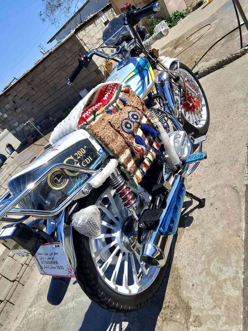 سلام عليكم البيع دراجة سيفان موديل 2025محرك 200cمكفولة كفالة عامة اوراق كامله سويج 2  بصمات 2 مكان ديالى كنعان سعر استفسار علة رقم الهاتف ودلل ***********
