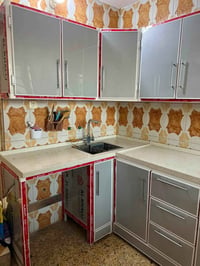كاونتر المنيوم والسنك مرمر والحوض ستيل استعمال شهرين فقط (جديد) التواص...