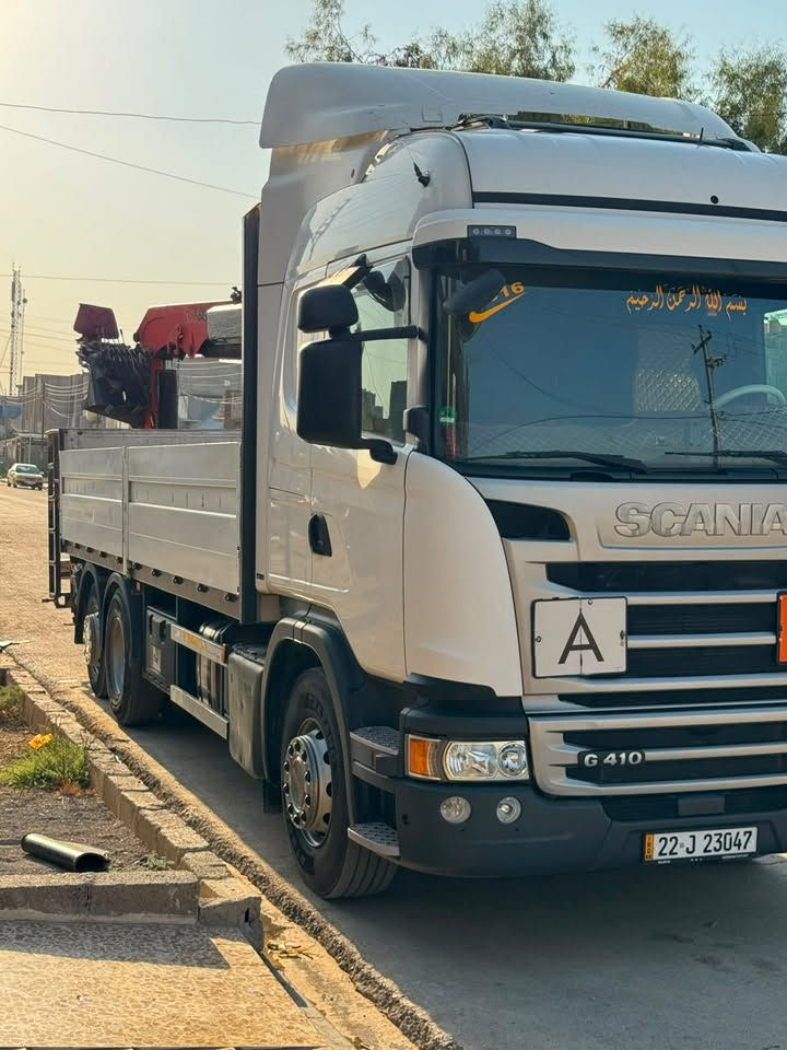 سكانيا بومه موديل 2016
محرك 410
كرين ميته حجم 19000
ستيرن دوار 
جاهزه وفول مواصفات توماتيك كاميرا حساس رتايدر ثلاجه 

#للتواصل
***********
***********

