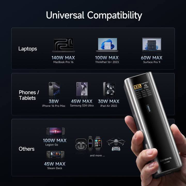 CUKTECH 15 ULRA قطعه جديده بالكرتون
سعه 20000mah شحن 210w السعر 65


**إذا كنت صاحب هذا الإعلان وتريد حذفه لأي سبب، رجاءا أرسل رسالة إلى الدعم الفني**