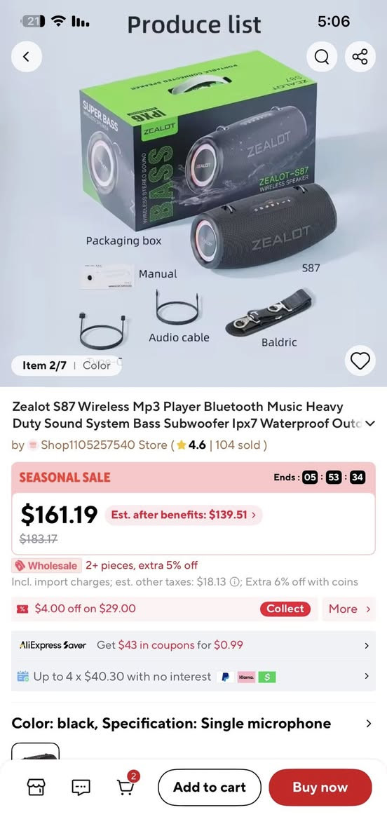 سبيكر زيلوت S87 جديد بالكارتون غير مستخدم وكل ملحقاته كامله ، تفاصيله وصوته موضحات بالمنشور .
خلي سعر باليرضي الله وبالعافيه
الي ميعرف قيمته ليكسر بسعره وشوفة عينك سعره شكد بالموقع


**إذا كنت صاحب هذا الإعلان وتريد حذفه لأي سبب، رجاءا أرسل رسالة إلى الدعم الفني**