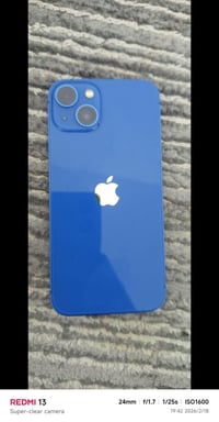 ايفون 13 عادي بطاريه 95 مرفوعه  ذاكره 128  سيم كارت واحد  جهاز مامفتوح...